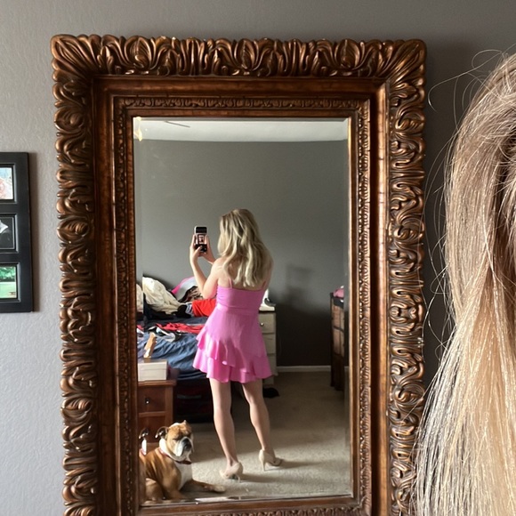 Hot pink dress with shorts under - Picture 2 of 5